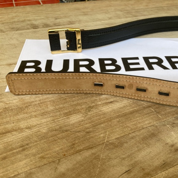 Burberry Black Leather 36/90 Waist Belt. - Picture 4 of 12